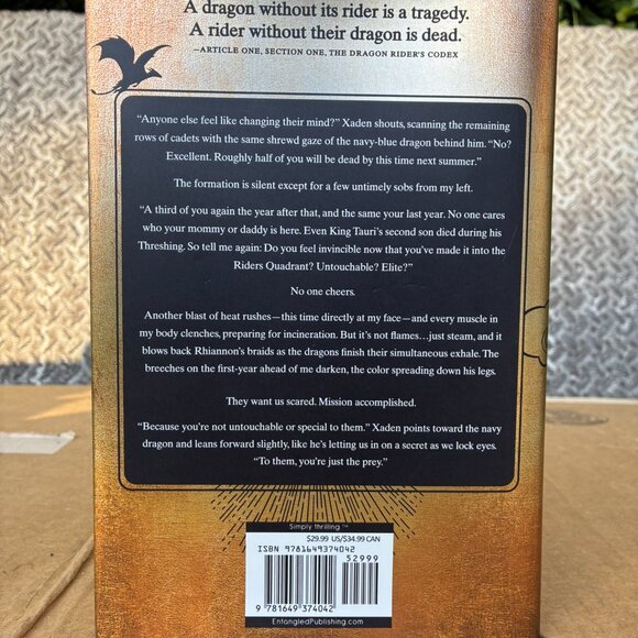 Fourth Wing Original Hardcover Empyrean Series Rebecca Yarros - Picture 3 of 7